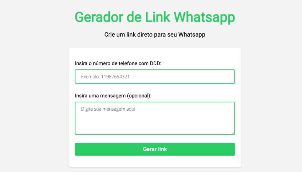 Gerador de Link do WhatsApp: Ferramenta de Marketing Inovadora